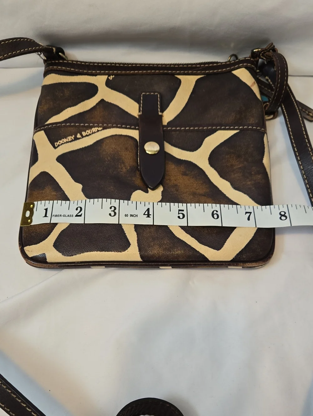 Dooney & Bourke Brown and Cream Giraffe-Print Crossbody Bag - Picture 8 of 9